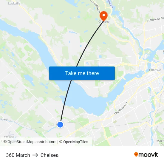 360 March to Chelsea map