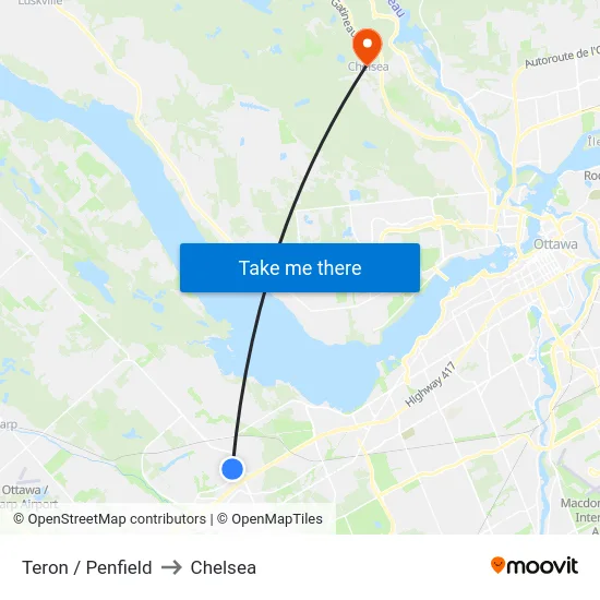 Teron / Penfield to Chelsea map