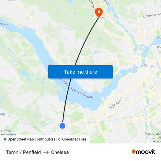 Teron / Penfield to Chelsea map