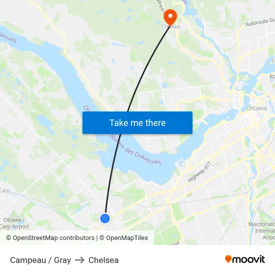 Campeau / Gray to Chelsea map
