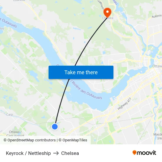 Keyrock / Nettleship to Chelsea map