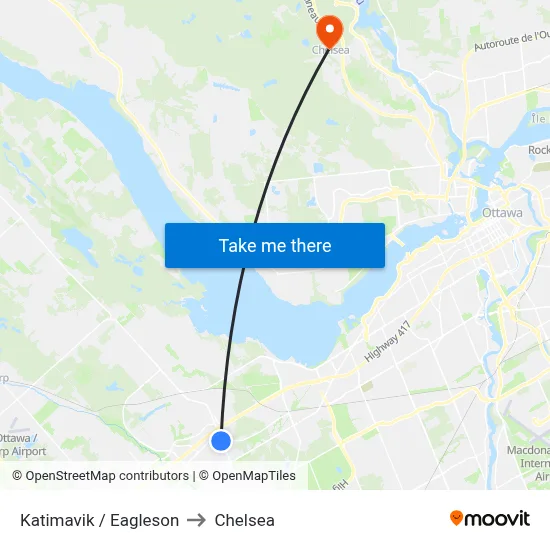 Katimavik / Eagleson to Chelsea map