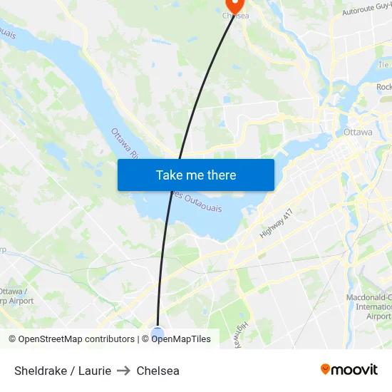 Sheldrake / Laurie to Chelsea map