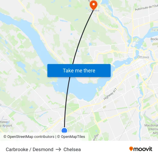 Carbrooke / Desmond to Chelsea map