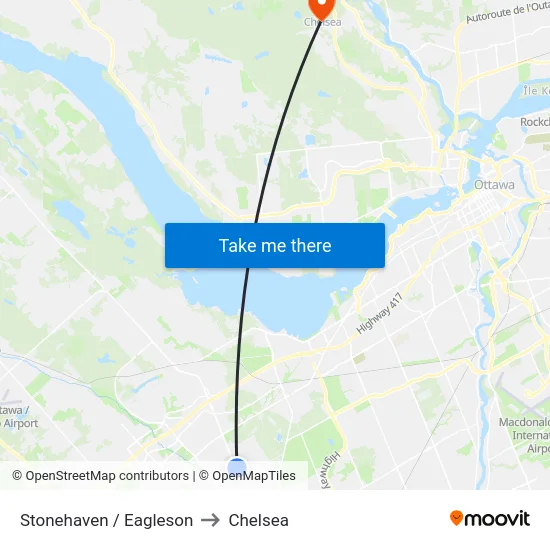 Stonehaven / Eagleson to Chelsea map