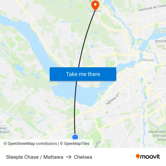 Steeple Chase / Mattawa to Chelsea map