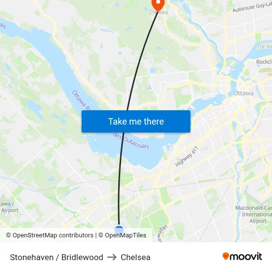 Stonehaven / Bridlewood to Chelsea map