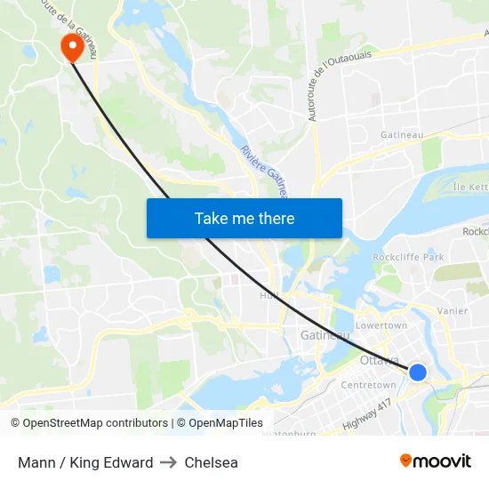 Mann / King Edward to Chelsea map
