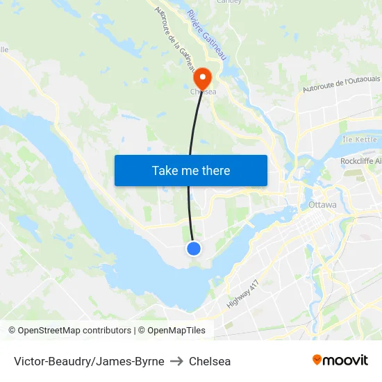 Victor-Beaudry/James-Byrne to Chelsea map