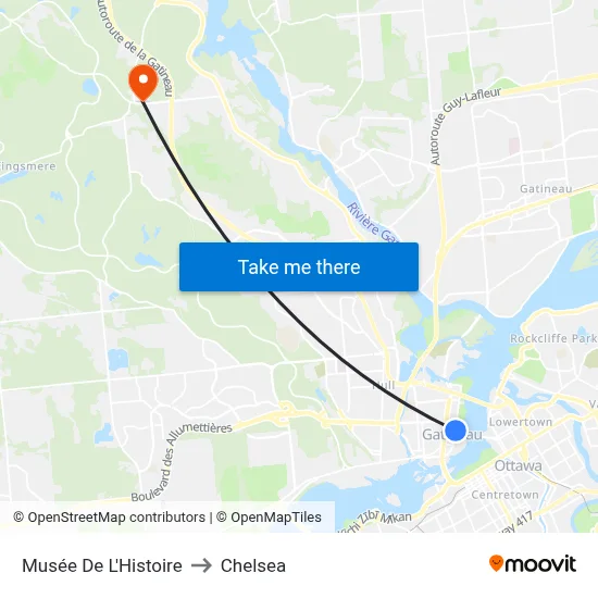 Musée De L'Histoire to Chelsea map