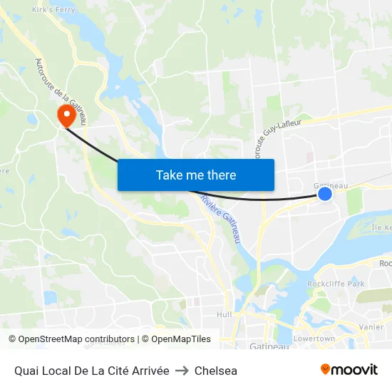 Quai Local De La Cité Arrivée to Chelsea map