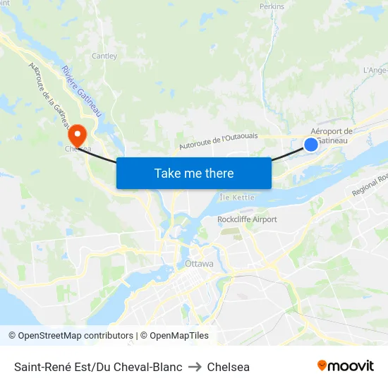 Saint-René Est/Du Cheval-Blanc to Chelsea map