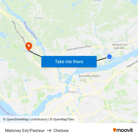 Maloney Est/Pasteur to Chelsea map