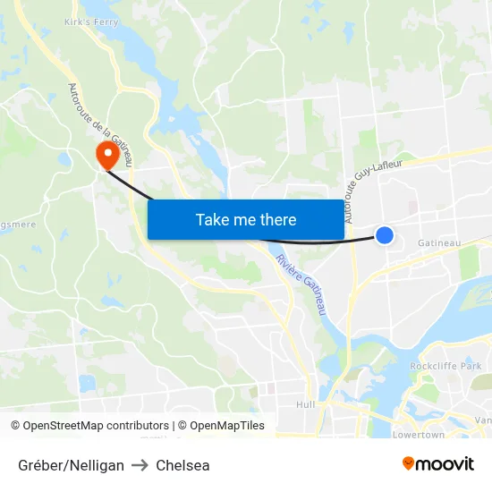 Gréber/Nelligan to Chelsea map