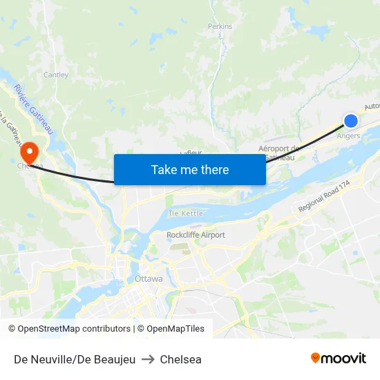 De Neuville/De Beaujeu to Chelsea map