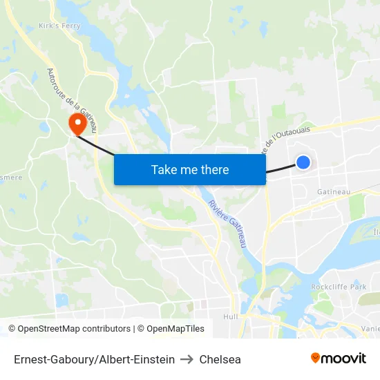 Ernest-Gaboury/Albert-Einstein to Chelsea map