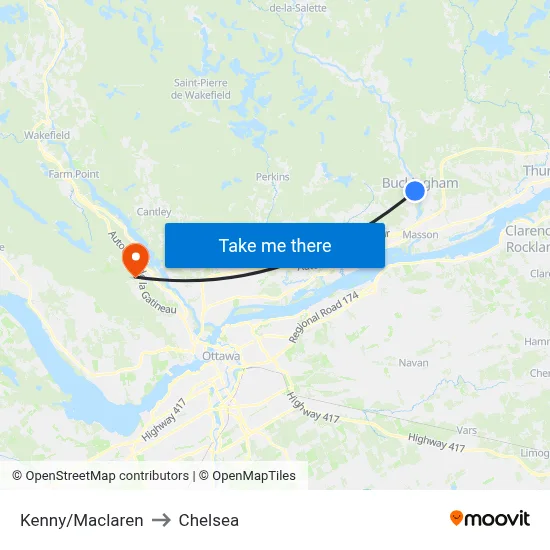 Kenny/Maclaren to Chelsea map