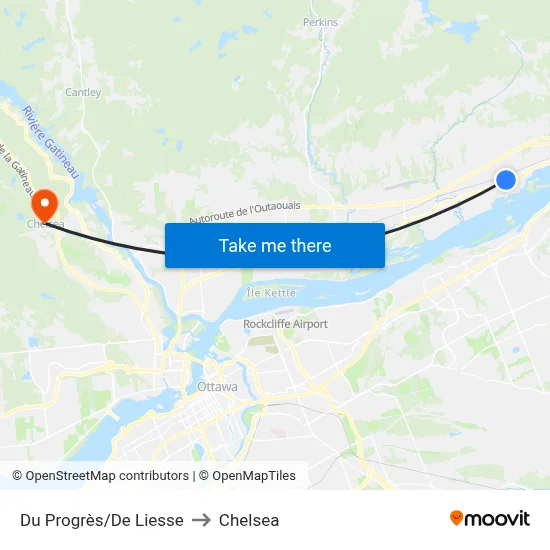 Du Progrès/De Liesse to Chelsea map