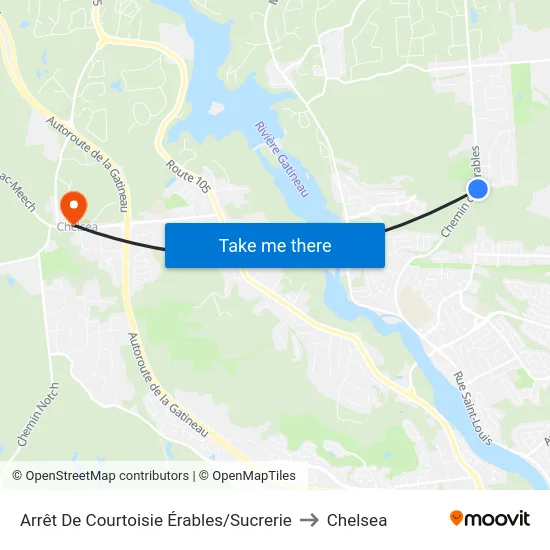 Arrêt De Courtoisie Érables/Sucrerie to Chelsea map