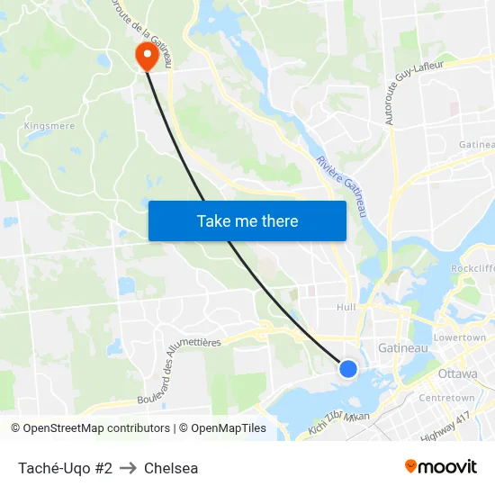 Taché-Uqo #2 to Chelsea map