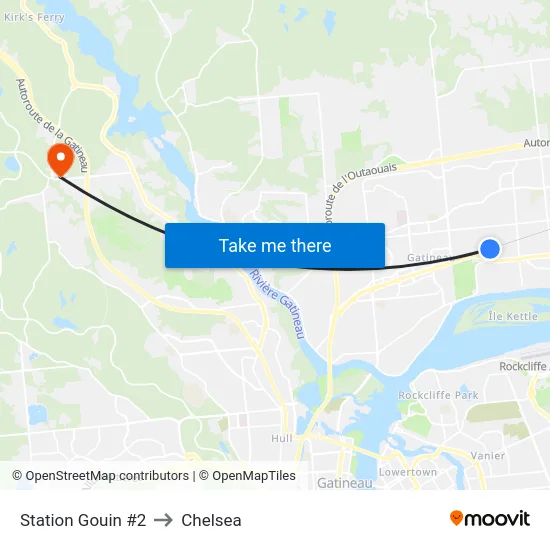 Station Gouin #2 to Chelsea map