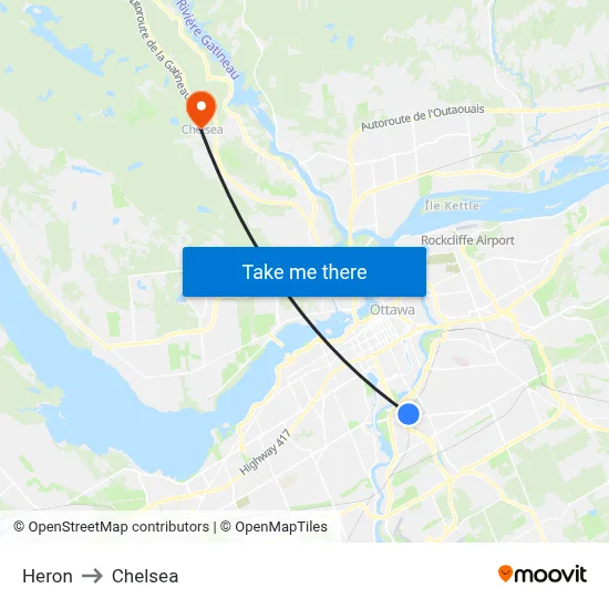 Heron to Chelsea map