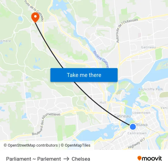 Parliament ~ Parlement to Chelsea map
