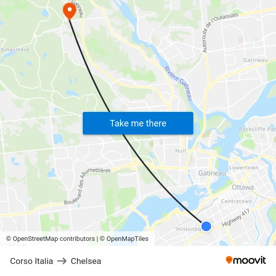 Corso Italia to Chelsea map