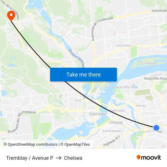 Tremblay / Avenue P to Chelsea map