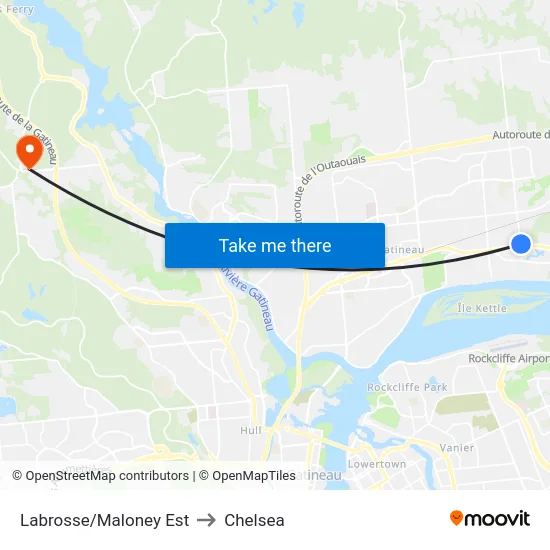 Labrosse/Maloney Est to Chelsea map