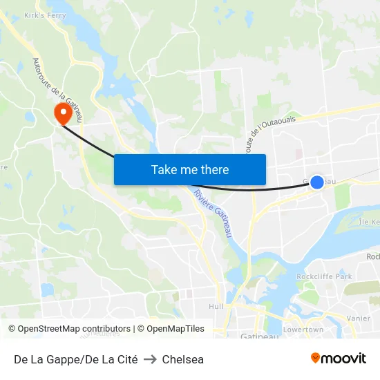 De La Gappe/De La Cité to Chelsea map