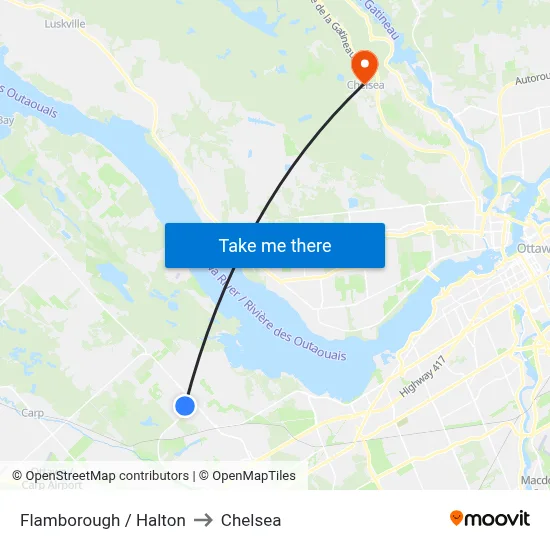 Flamborough / Halton to Chelsea map