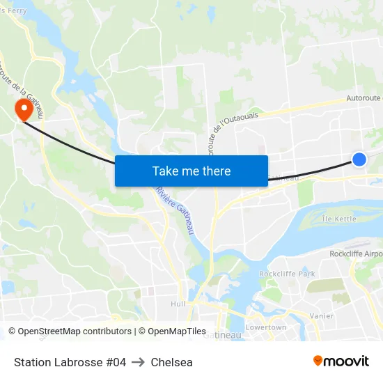 Station Labrosse #04 to Chelsea map