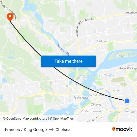 Frances / King George to Chelsea map