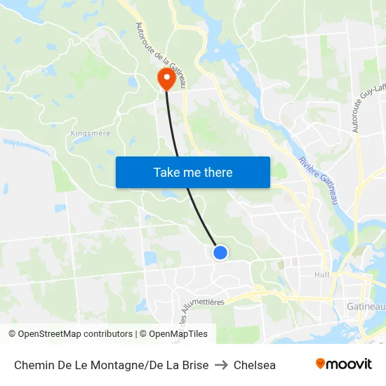Chemin De Le Montagne/De La Brise to Chelsea map