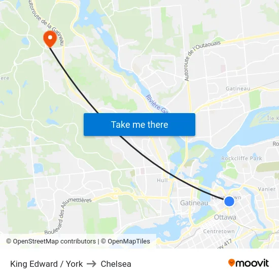 King Edward / York to Chelsea map