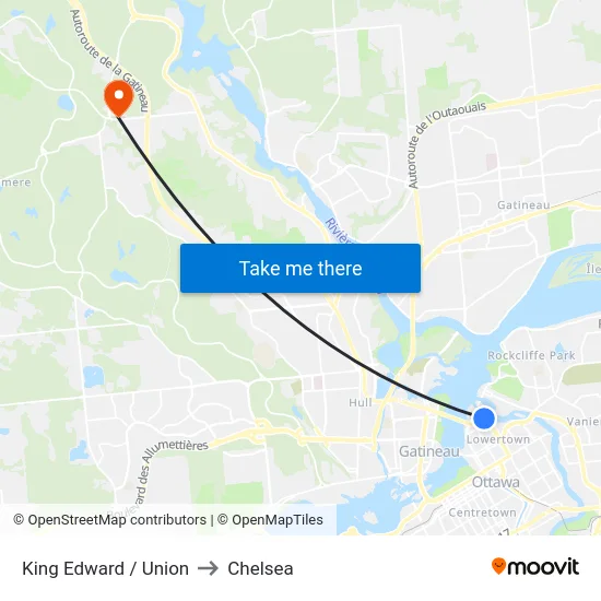King Edward / Union to Chelsea map