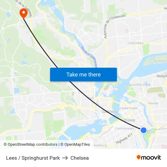 Lees / Springhurst Park to Chelsea map