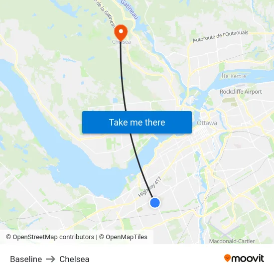 Baseline to Chelsea map