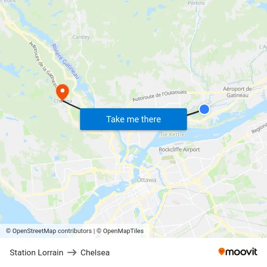 Station Lorrain to Chelsea map