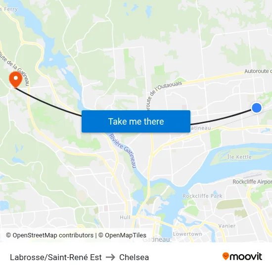 Labrosse/Saint-René Est to Chelsea map
