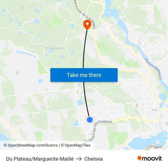 Du Plateau/Marguerite-Maillé to Chelsea map