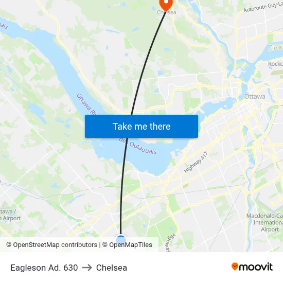 Eagleson Ad. 630 to Chelsea map