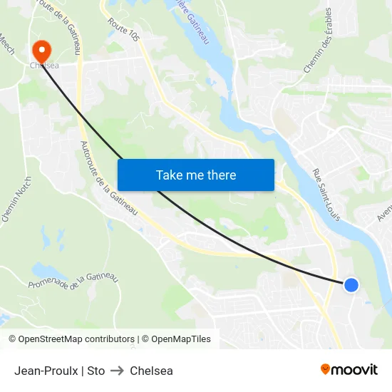 Jean-Proulx | Sto to Chelsea map