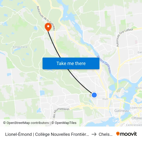 Lionel-Émond | Collège Nouvelles Frontières to Chelsea map