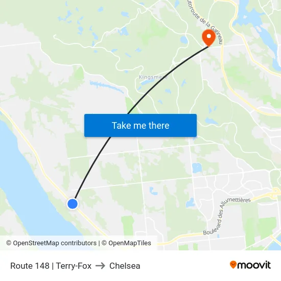 Route 148 | Terry-Fox to Chelsea map