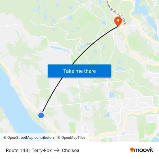 Route 148 | Terry-Fox to Chelsea map
