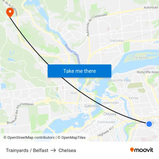 Trainyards / Belfast to Chelsea map