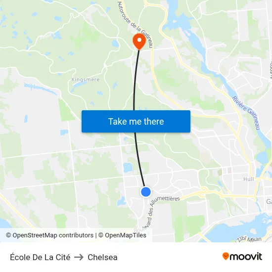 École De La Cité to Chelsea map