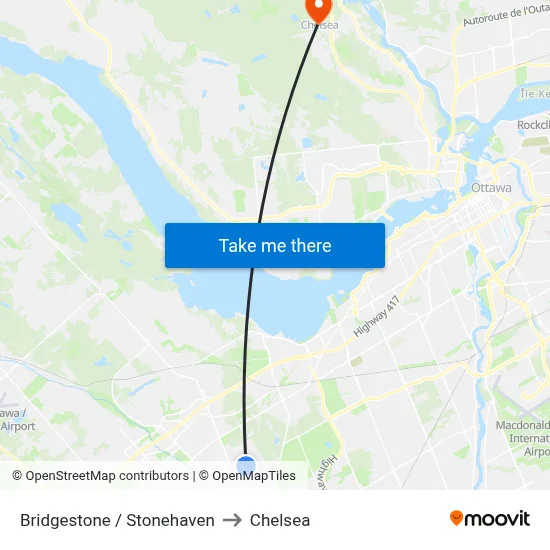 Bridgestone / Stonehaven to Chelsea map